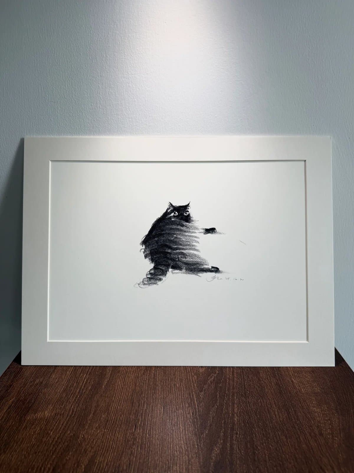 The Black Cat — The Black Puff painting by Shou Xin